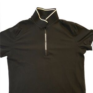 Armani Exchange Black Polo Shirt